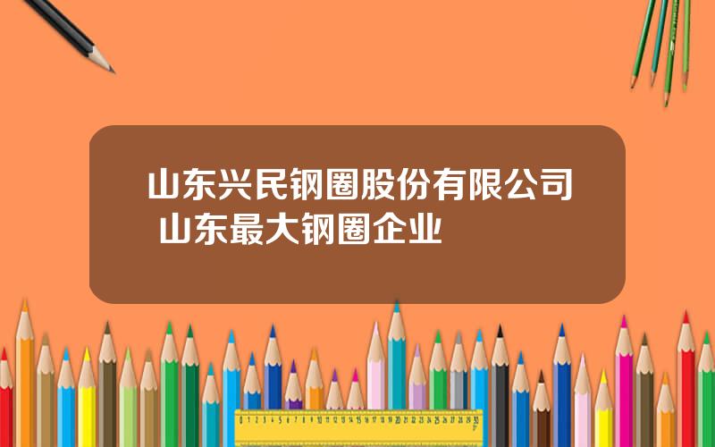 山东兴民钢圈股份有限公司 山东最大钢圈企业